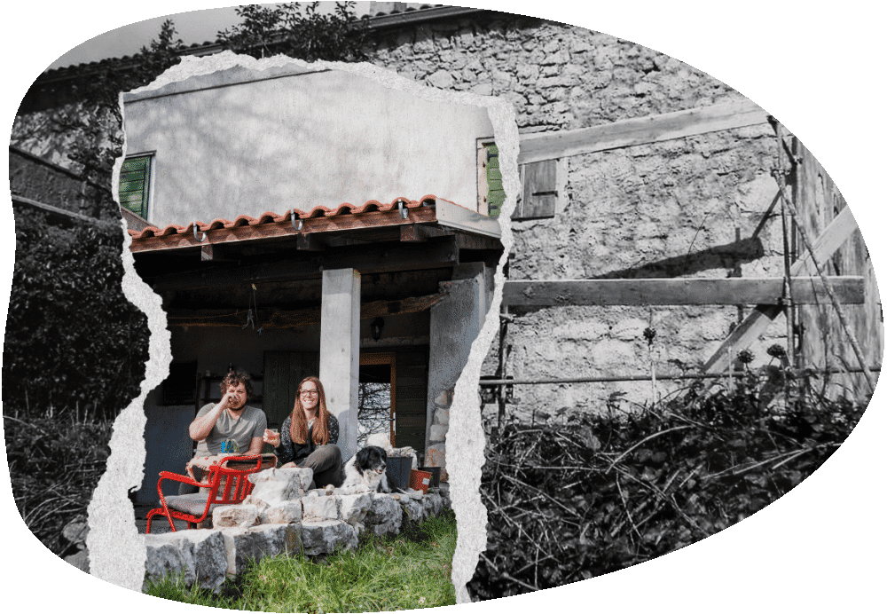 trnoružica old and new house photo abstract shape